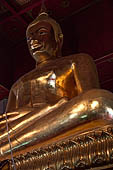 Ayutthaya, Thailand. Viharn Phra Mongkhon Bophit, 17m-high Buddha bronze statue. 